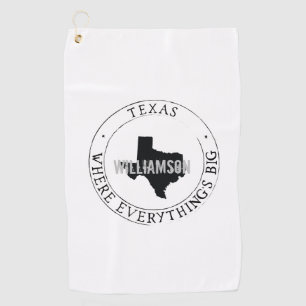 Texas Golf Towel State Personalized