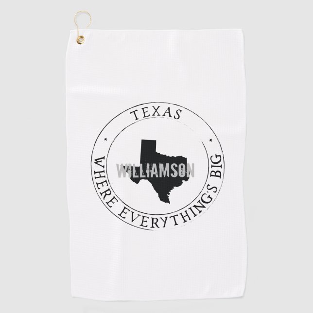 Texas Golf Towel State Personalized (Front)