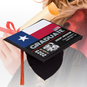 Texas Graduation Hat, Photo, USA, Texas Flag Cap Topper