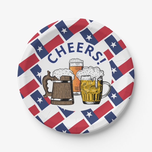TEXAS Great Texan Beer Paper Plates (Front)