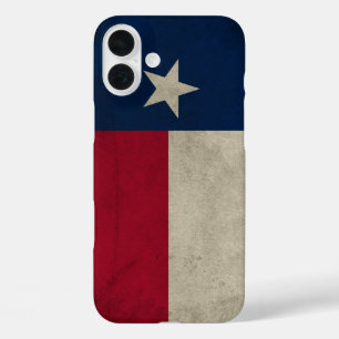 Texas Grunge- Lone Star Flag iPhone 16 Plus Case