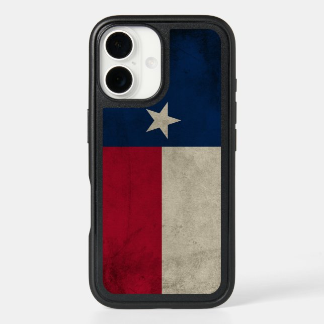 Texas Grunge- Lone Star Flag Otterbox iPhone Case (Back)