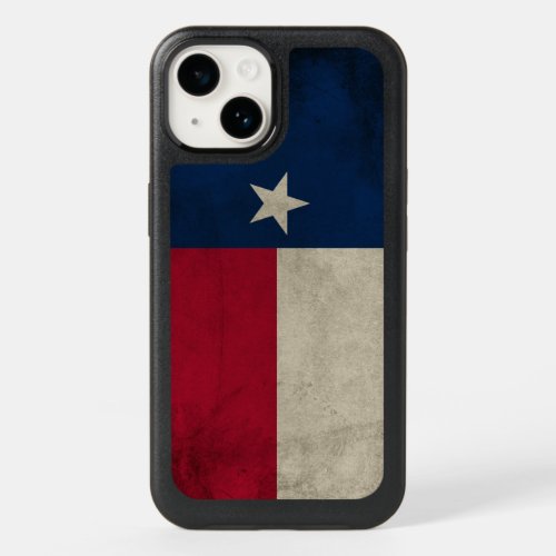 Texas Grunge_ Lone Star Flag OtterBox iPhone 14 Case