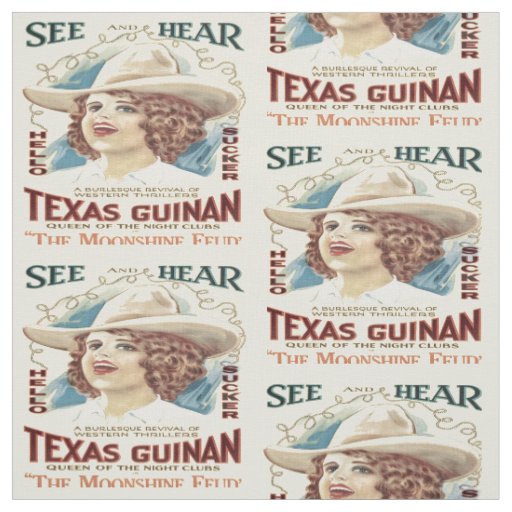 Texas Guinan Cowgirl Singer Western Fabric