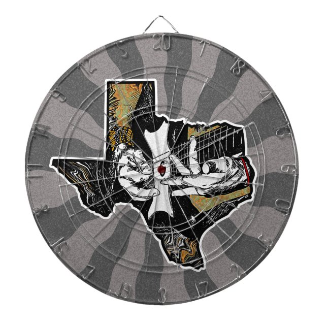 Texas Guitar Dart Board (Front)