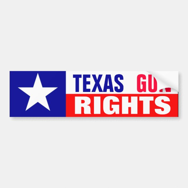 Texas Gun Rights Bumper Sticker (Front)