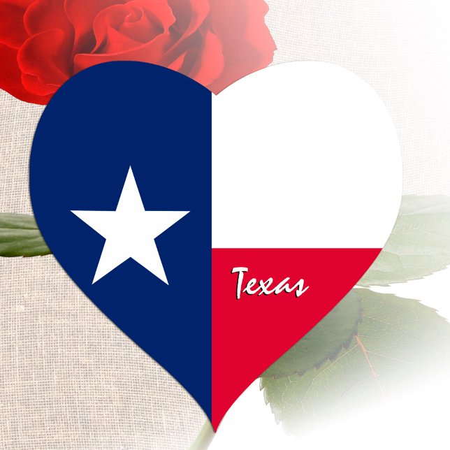 Texas Heart Sticker, Patriotic Texas Flag Heart Sticker (Creator Uploaded)