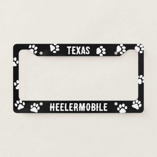 Texas Heeler Dog Heelermobile  License Plate Frame