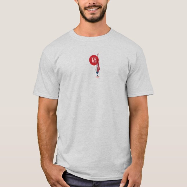 Texas Heli Bash Design 4. Gray T-Shirt (Front)