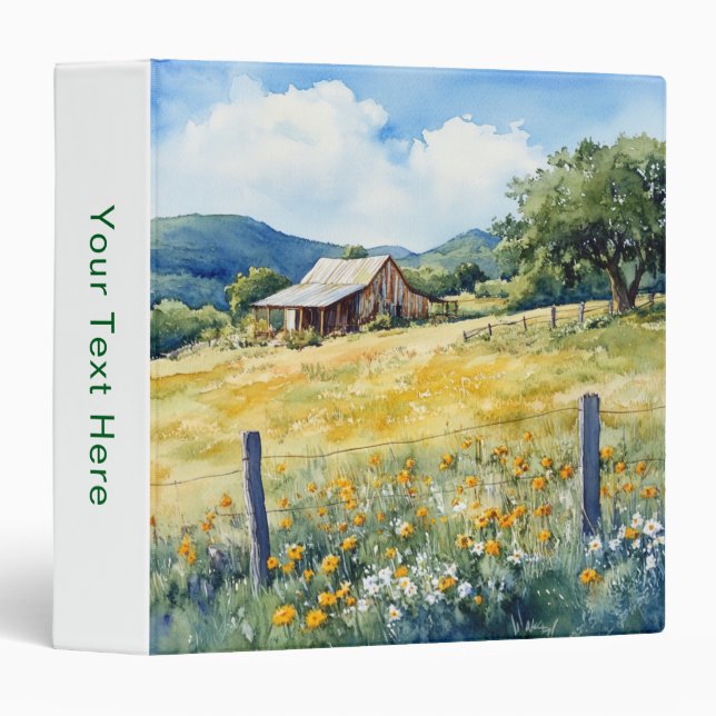 Texas Hill Country 3 Ring Binder (Front/Spine)