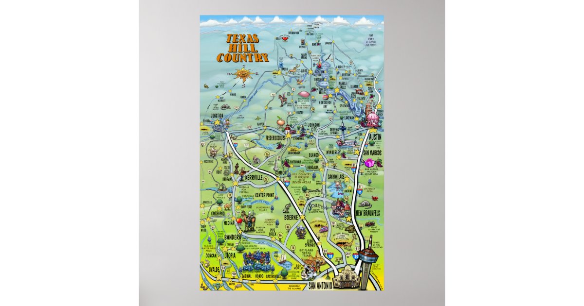 Texas Green Map Flexible Magnet | southwest-souvenir