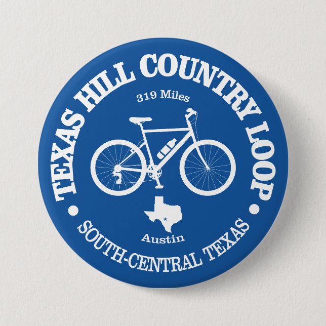Texas Hill Country (cycling) Button (Front)