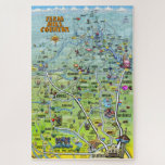 Texas Hill Country Fun Map Jigsaw Puzzle at Zazzle