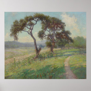 Texas Hill Country Landscape, Onderdonk Poster