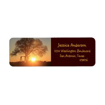 Texas Hill Country Sunrise  Return Address Labels by PicturesByDesign at Zazzle
