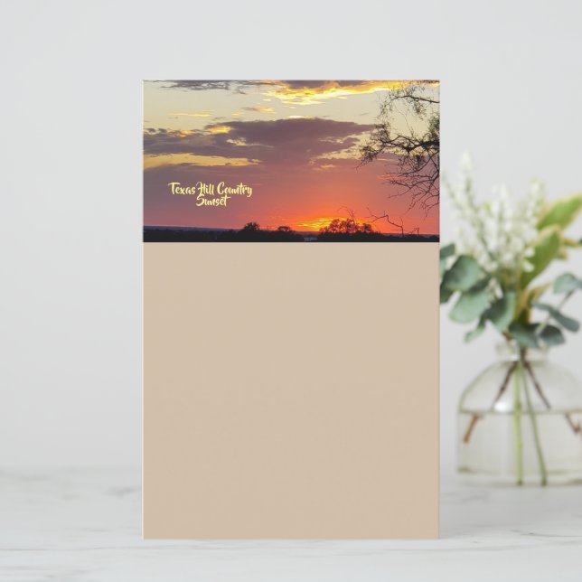 Texas Hill Country Sunset Stationary  (Standing Front)