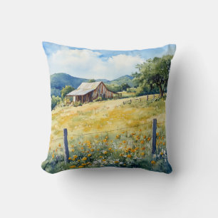 Texas Hill Country Throw Pillow