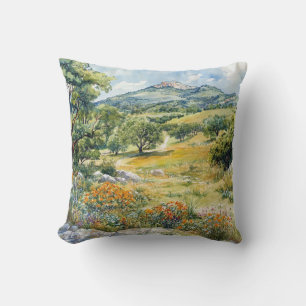 Texas Hill Country Throw Pillow