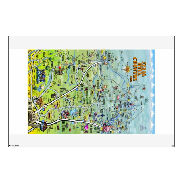 Texas Hill Country Wall Decal (Front)