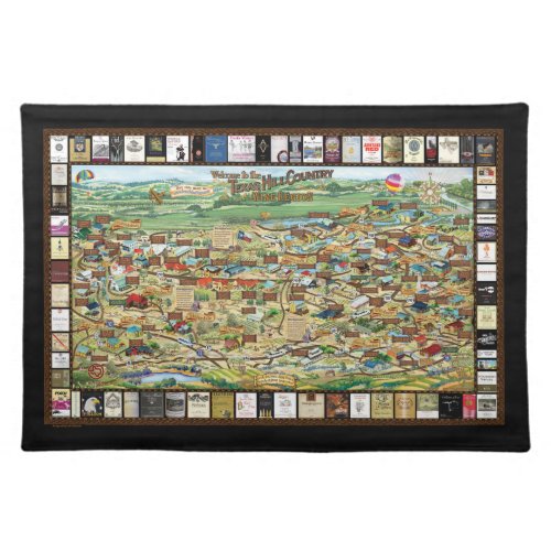 Texas Hill Country Wine Map Placemat