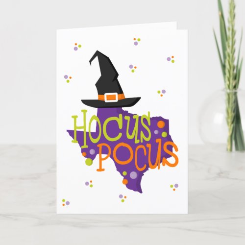 Texas Hocus Pocus Halloween Holiday Card