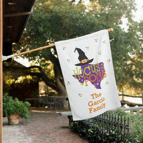 Texas Hocus Pocus Halloween House Flag