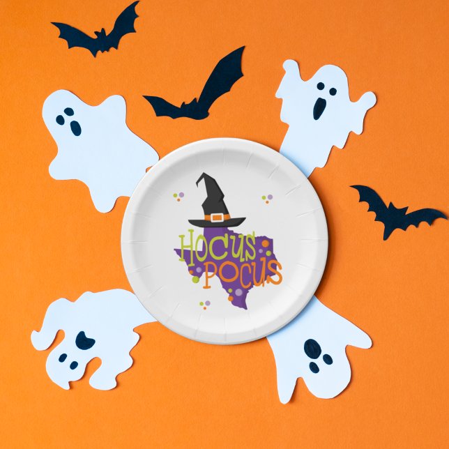 Texas Hocus Pocus Halloween Paper Plates (Creator Uploaded)