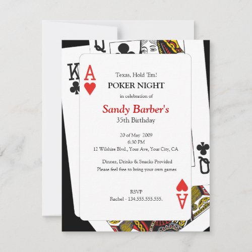Texas Hold Em Poker Night _ Party Invitation
