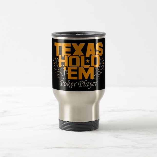 Texas Hold'Em Poker Travel Mug (Center)