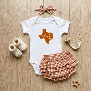 Texas Home Grown Burnt Orange and White Baby T-Shirt
