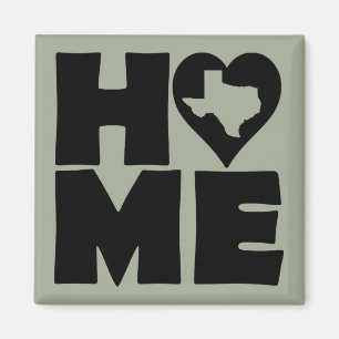 Texas Home Heart State Fridge Magnet