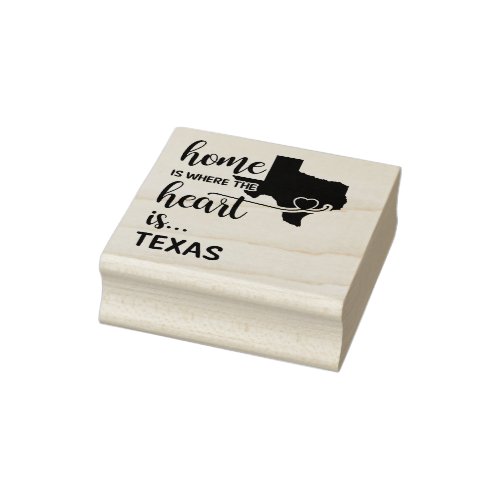 Texas home is where the heart is rubber stamp