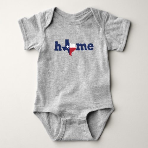 Texas Home _ Lone Star State Baby Bodysuit