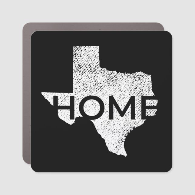 Texas Home map state pride Car Magnet (Front)