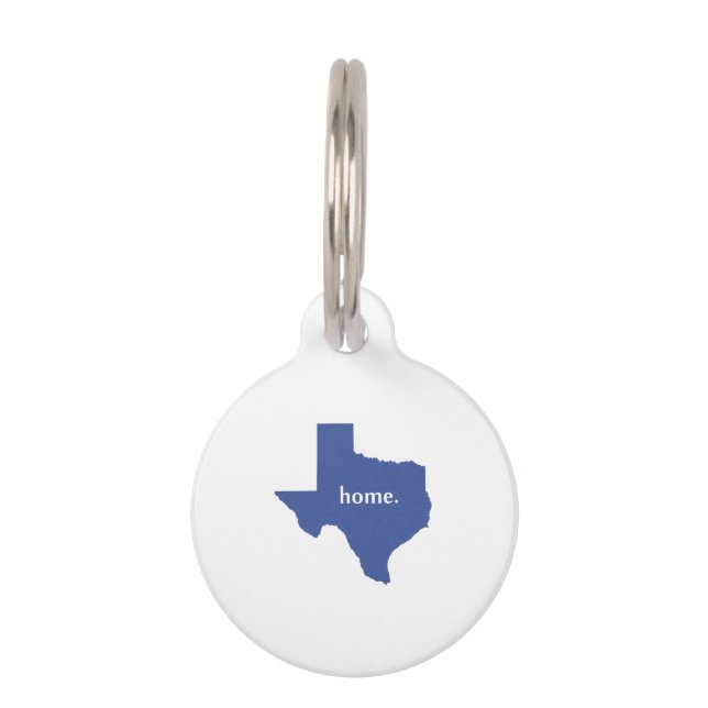 Texas home silhouette state map pet ID tag (Front)
