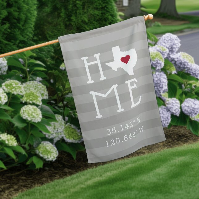 Texas Home State Custom Coordinates House Flag (Creator Uploaded)