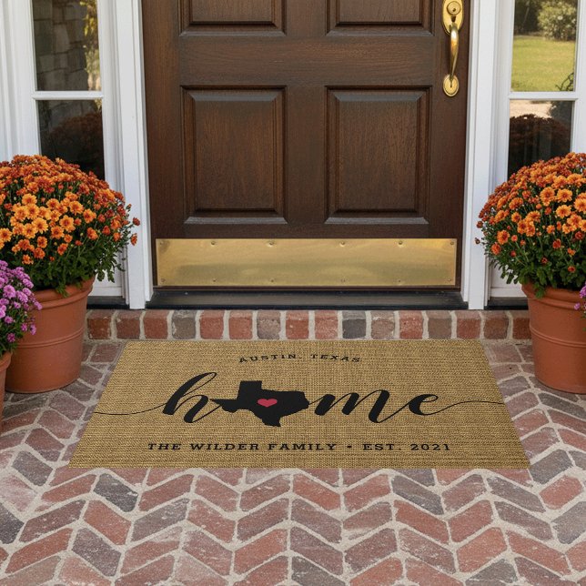 Texas Home State Personalized Doormat (Creator Uploaded)