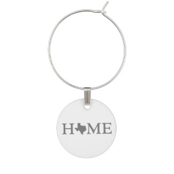 Texas Home State Word Art Wine Charm by PNGDesign at Zazzle