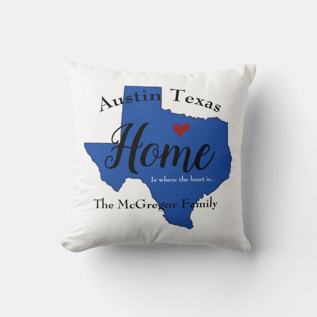 Texas Home  Throw Pillow (Front)