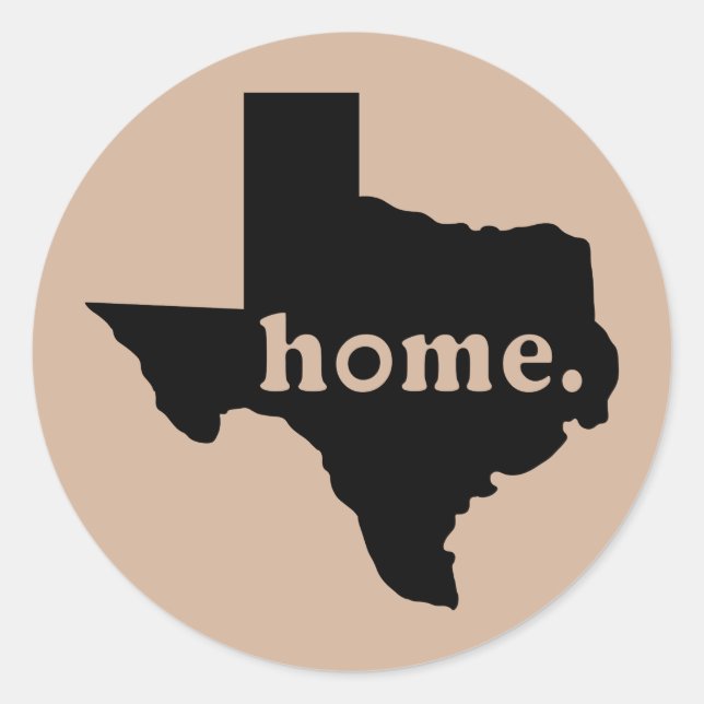 Texas Home TShirt Classic Round Sticker (Front)