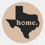Texas Home TShirt Classic Round Sticker