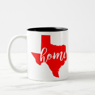 Texas Home #USAPatriotGraphics ©WhiteTigerLLC.Com Two-Tone Coffee Mug