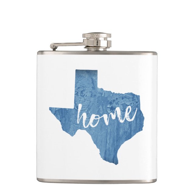 Texas Home Wood Grain Flask (Front)