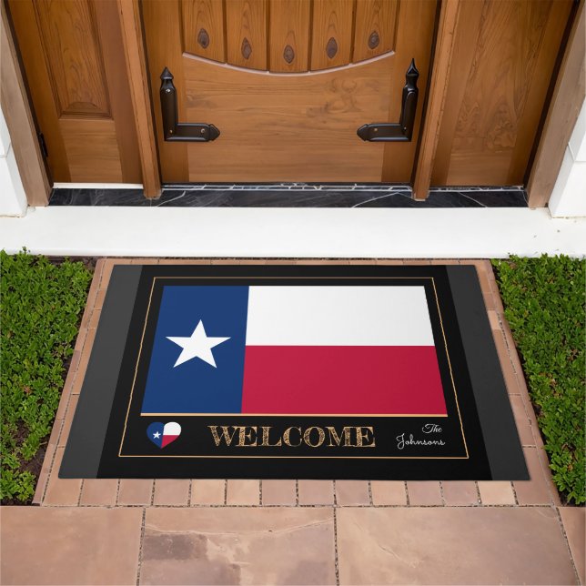 Texas house mat, Texas Flag sports / Welcome Doormat (Outdoor)