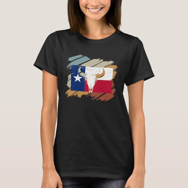 Texas  Huston San Antonio Howdy Longhorn Rodeo Ala T-Shirt (Front)