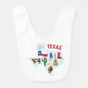 Texas Icons Baby Bib
