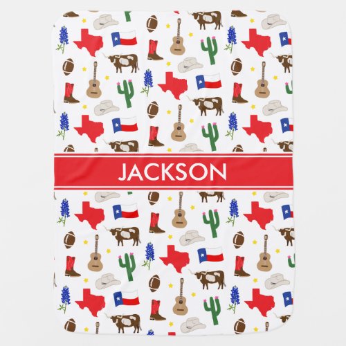 Texas Icons Baby Blanket