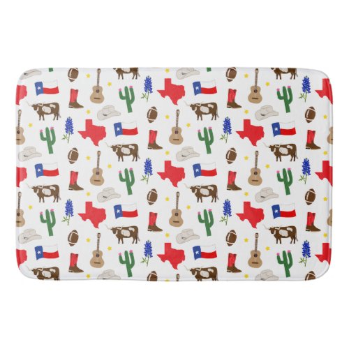 Texas Icons Bath Mat