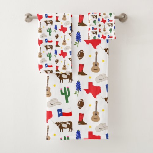 Texas Icons Bath Towel Set