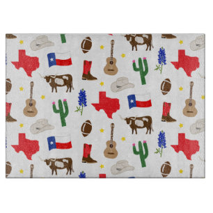 Texas Icons Cutting Board